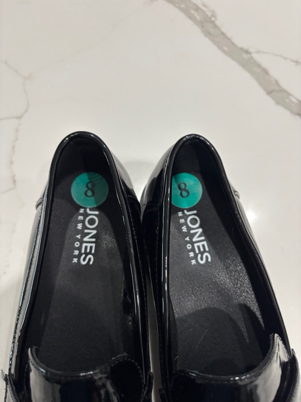Jones New York Black Patent Tassel Loafers with lightweight Sole - Picture 2 of 4
